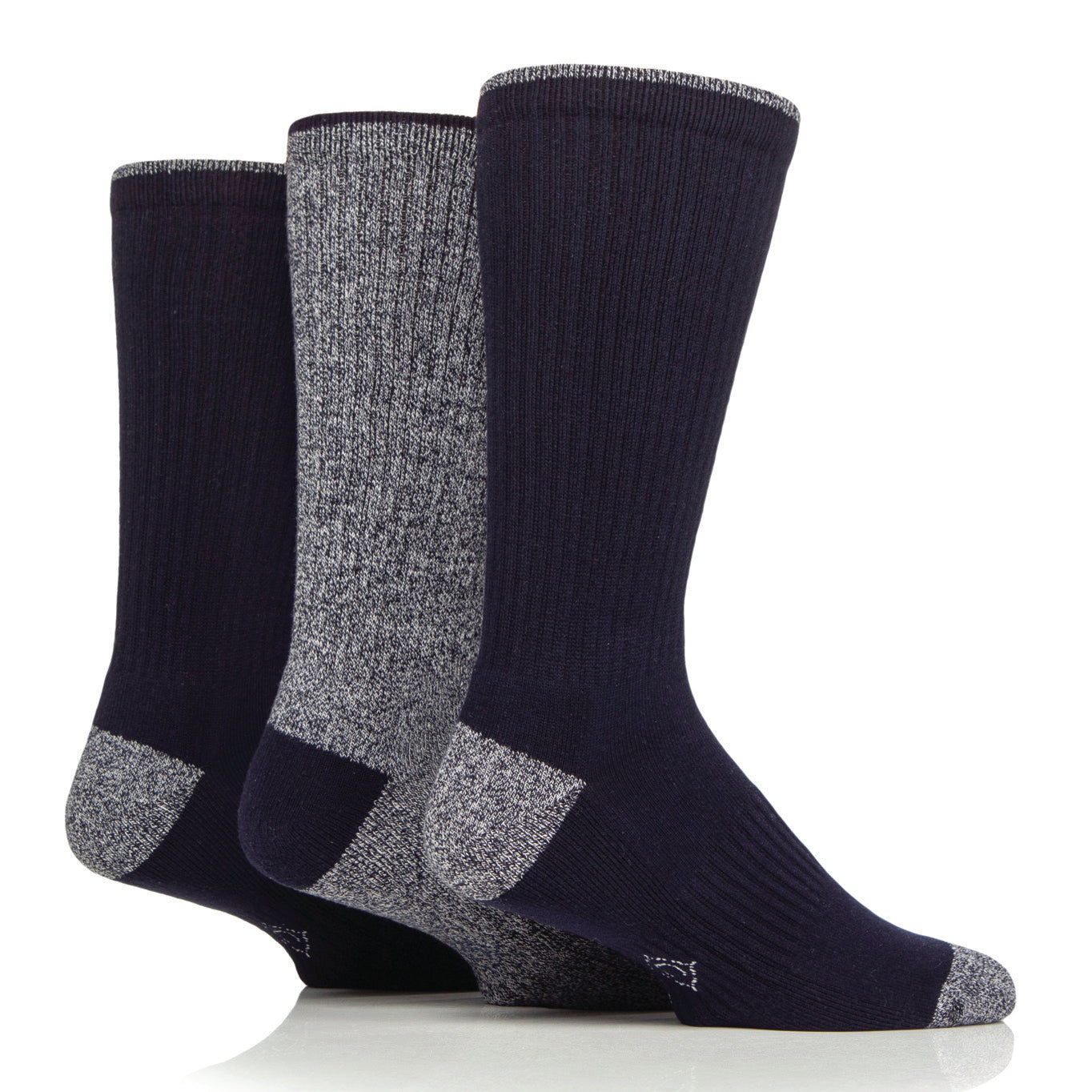 3 Pairs Men's Water Repellent Boot Socks - Navy