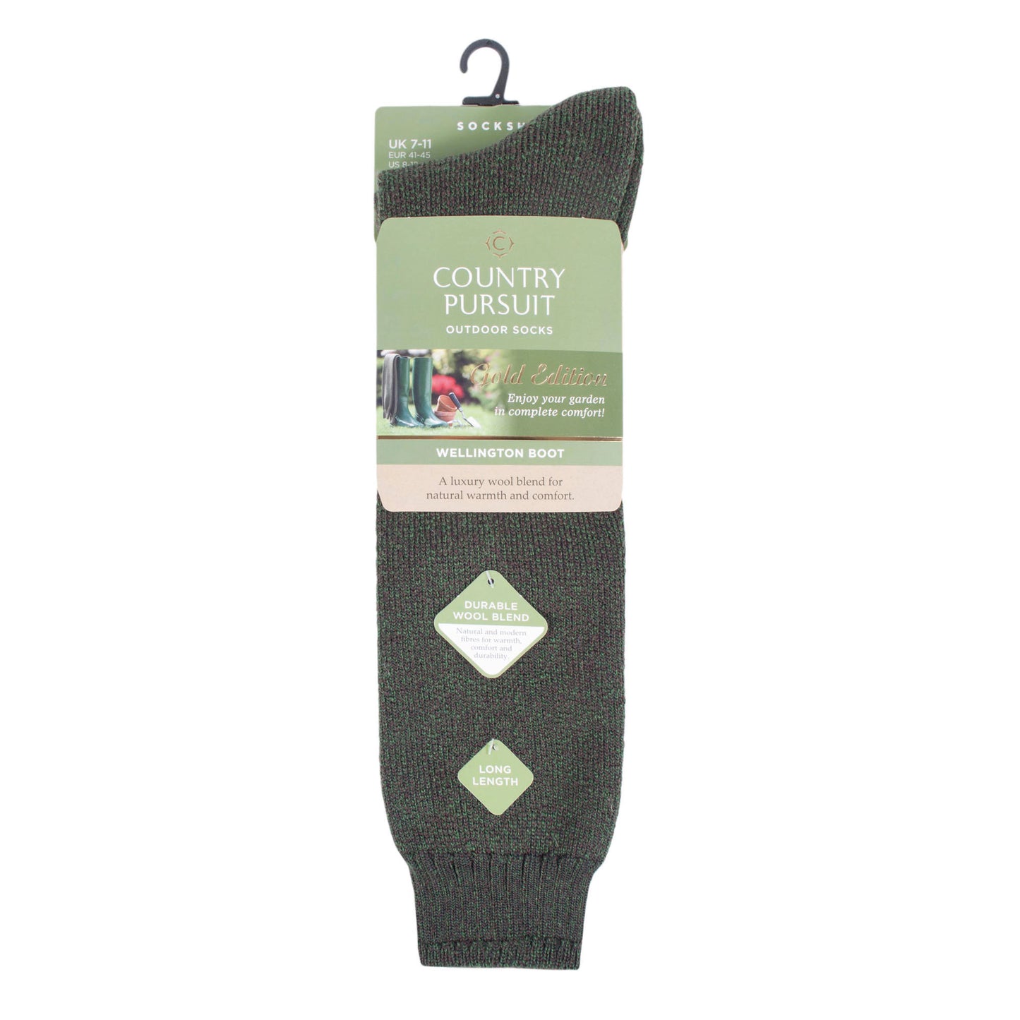 Men's Wellington Boot Socks - Green