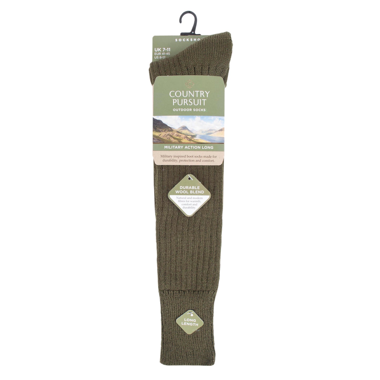 Men's Military Action Long Socks - Green