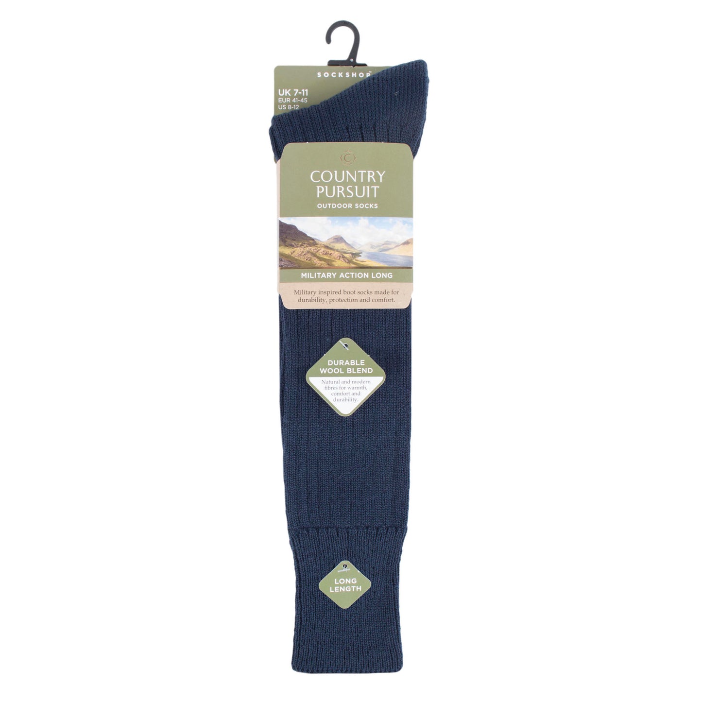 Men's Military Action Long Socks - Navy