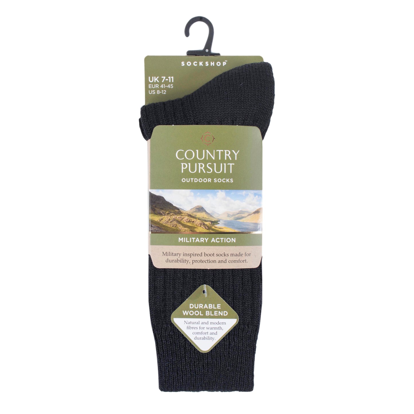 Men's Military Action Socks - Black