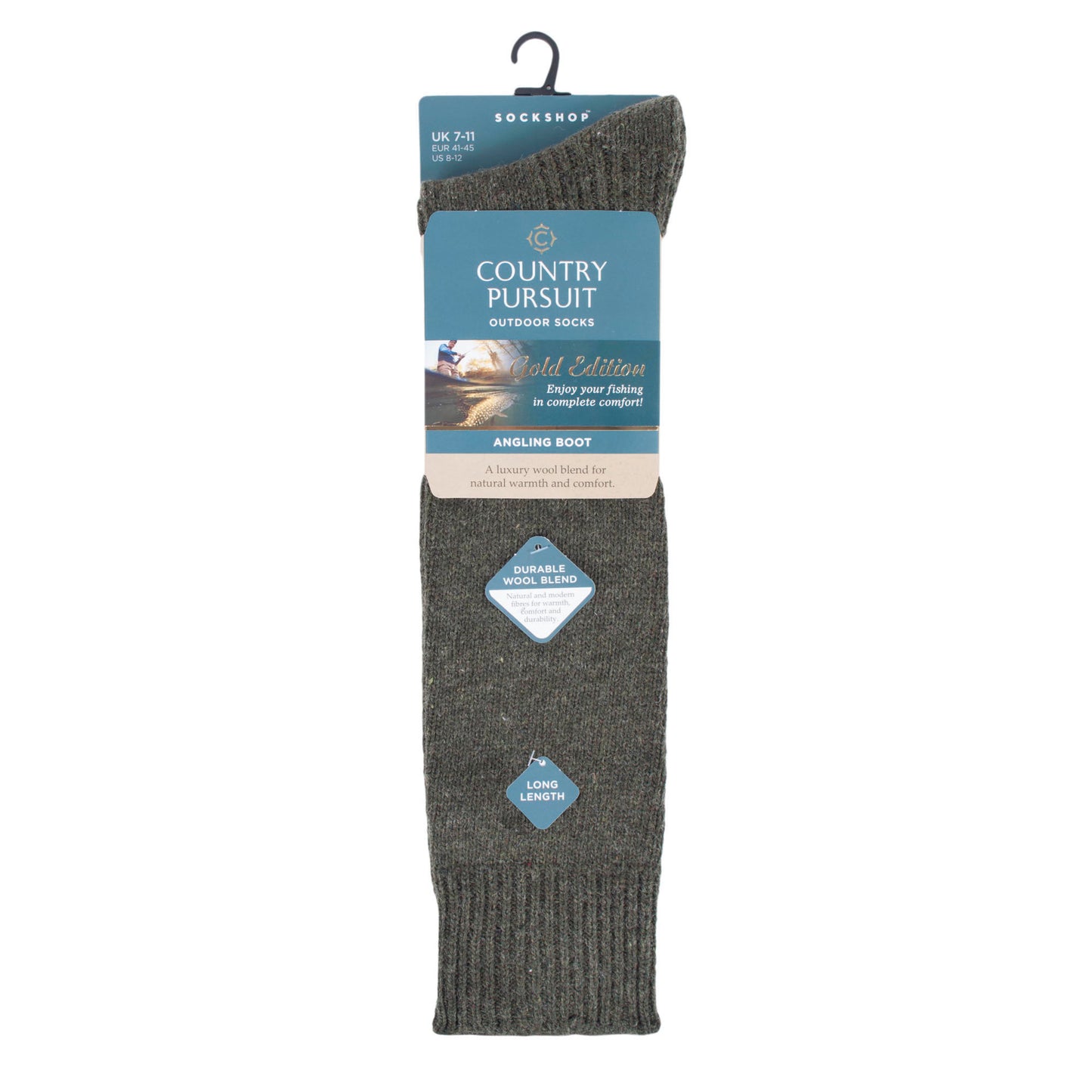 Men's Angling Boot Socks - Green