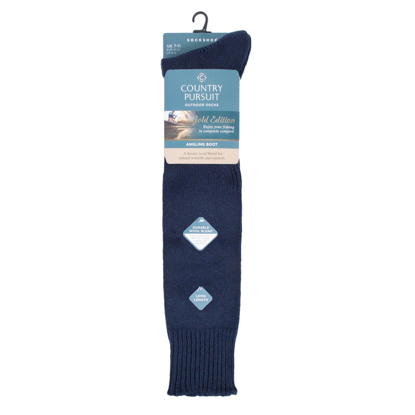 Men's Angling Boot Socks - Navy