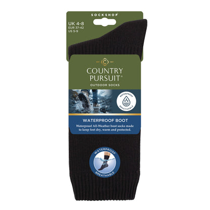 Men's Waterproof Boot Socks - Black