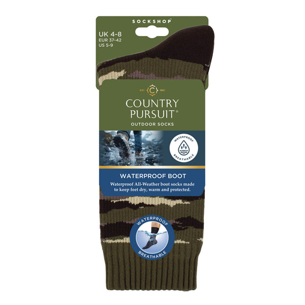 Women's Waterproof Boot Socks - Camo