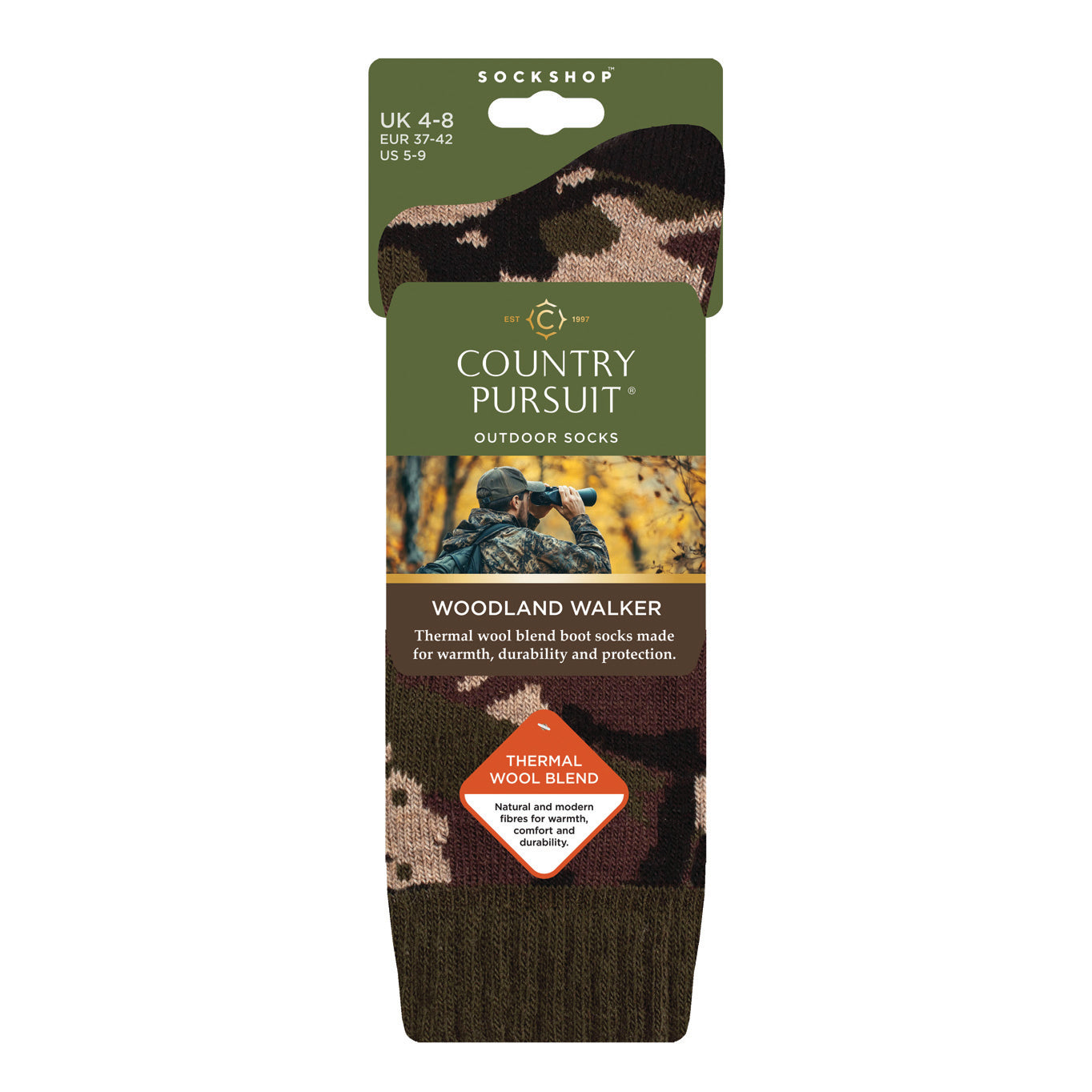 Women's Woodland Walker Thermal Boot Socks - Camo