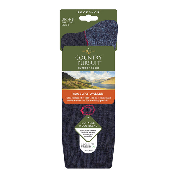 Women's Ridgeway Walker Hiking Socks - Denim