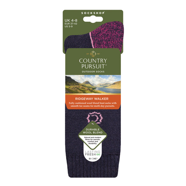 Women's Ridgeway Walker Hiking Socks - Navy