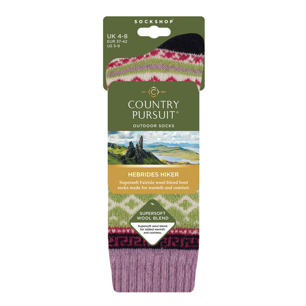 Women's Hebrides Hiker Boot Socks - Lilac
