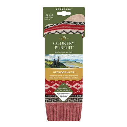 Women's Hebrides Hiker Boot Socks - Pink