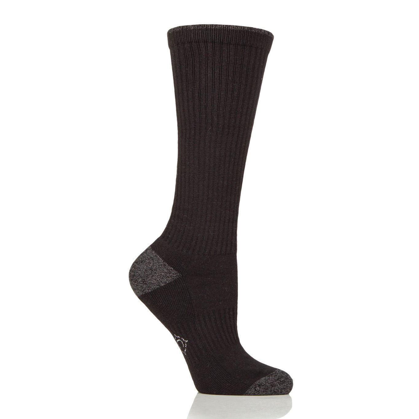 Women's Long Length Water Repellent Socks - Black & Grey