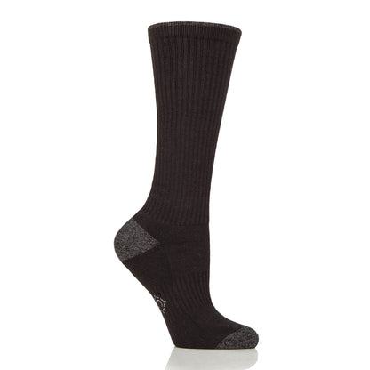 Women's Long Length Water Repellent Socks - Black & Grey