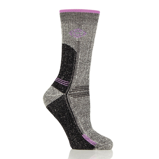 Women's Arctic Explorer Boot Socks - Black/Purple