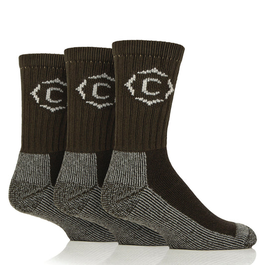 3 Pairs Men's Gritstone Hiker Boot Socks - Forest Green