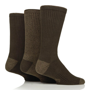 3 Pairs Men's Water Repellent Boot Socks - Forest Green