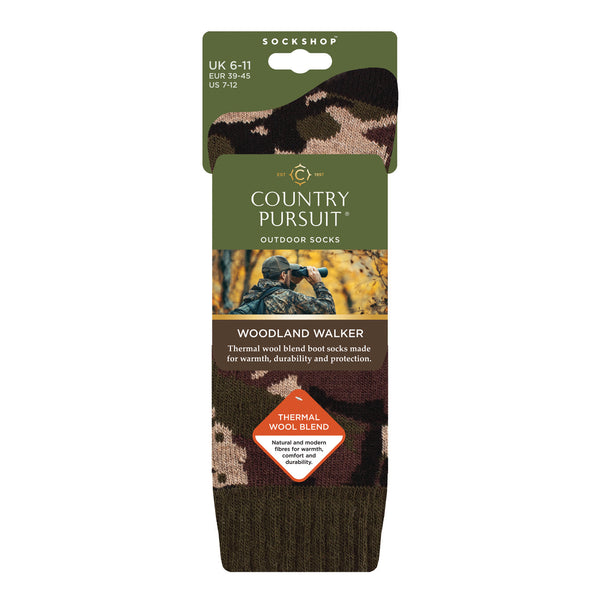 Men's Woodland Walker Thermal Boot Socks - Camo