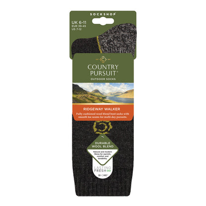 Men's Ridgeway Walker Hiking Socks - Charcoal