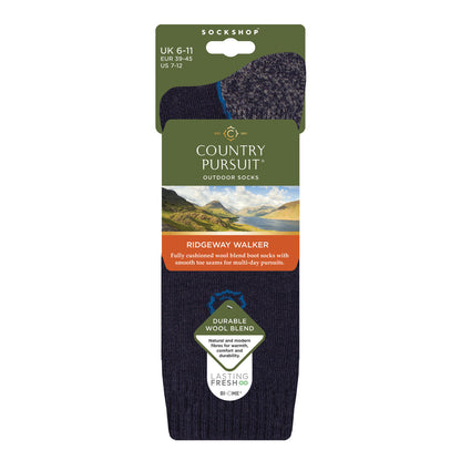 Men's Ridgeway Walker Hiking Socks - Denim