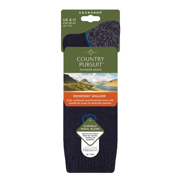 Men's Ridgeway Walker Hiking Socks - Denim