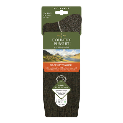 Men's Ridgeway Walker Hiking Socks - Green