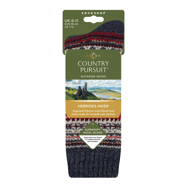 Men's Hebrides Hiker Boot Socks - Denim