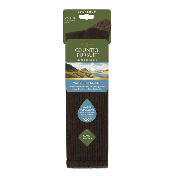 Men's Long Length Water Repellent Socks - Forest Green