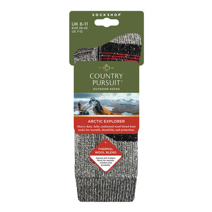 Men's Arctic Explorer Boot Socks - Black/Red