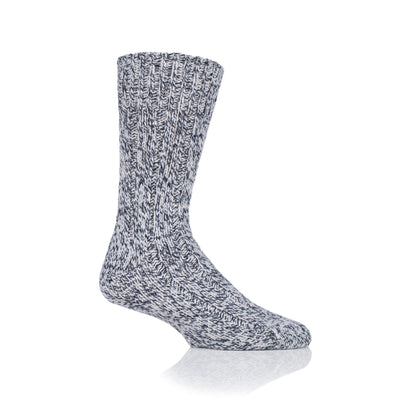 Men's Pennine Walker Socks - Navy & Cream